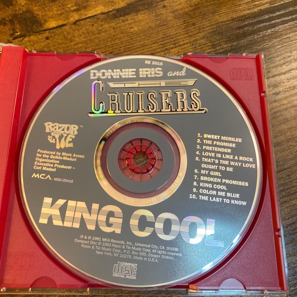 Donnie Iris And The Cruisers King Cool CD Love Is Like A Rock My Girl Merilee